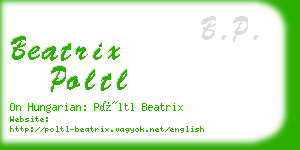 beatrix poltl business card