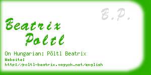 beatrix poltl business card
